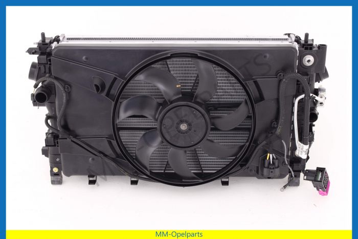 Complete radiator + Charge-air cooler + condenser + radiator fan