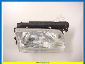 Headlight complete right  H4, manual, Carello 