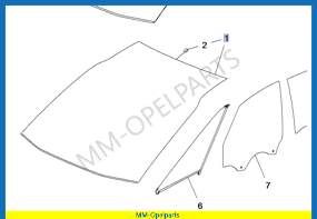 Windscreen, for panoramic windscreen, without rain sensor