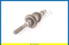 Gearbox shaft, 12/12/23/31/37 teeth