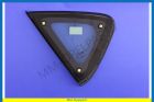 Glass, rear triangular window, with black surround moulding, right, 