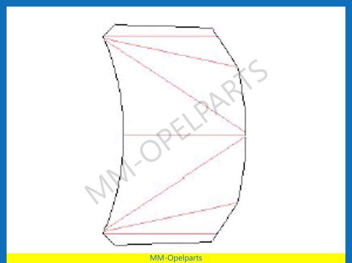 Bonnet Aluminium, with planes,  410 x 543 mm