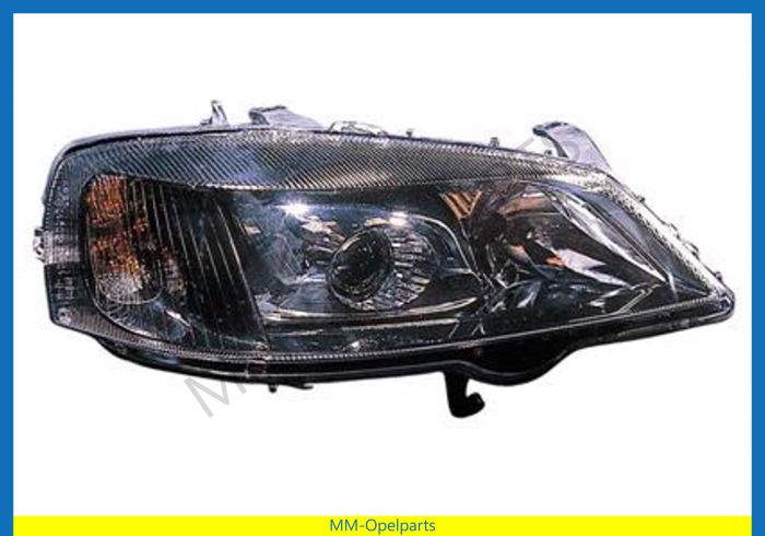 Headlight Black right TYC